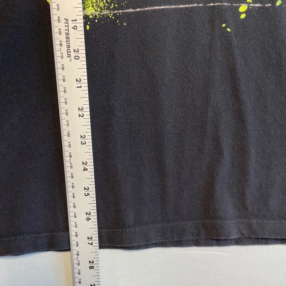 True Religion Mens Black Graphic T Shirt World Tour 100% Cotton Size M‎
